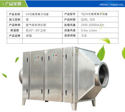 废气处理UV 光氧净化器 等离子催化净化设备工业除臭净化一体设备